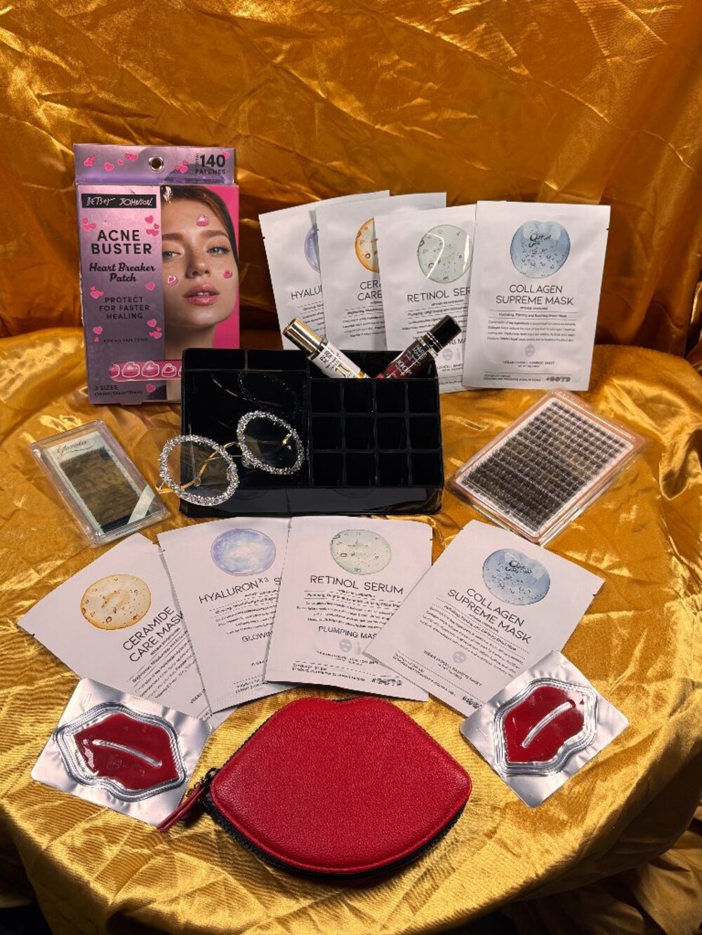 Beauty & Self-Care Bundle | Korean Masks | Lash Extensions | Patches I Organizer